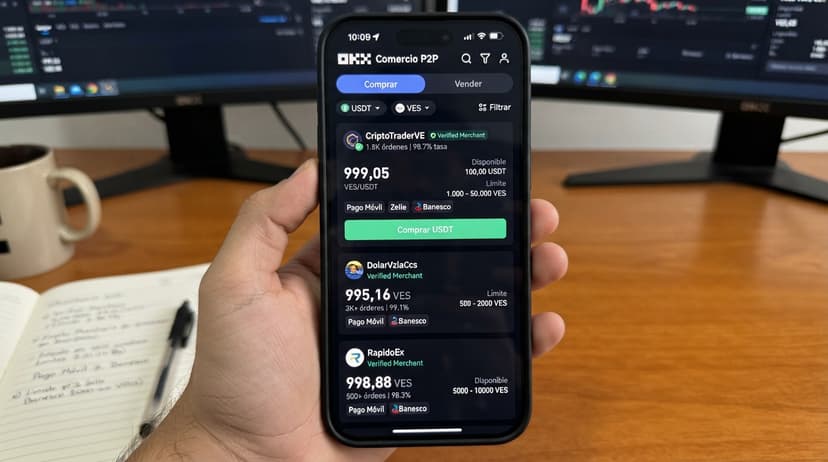 Order book P2P: USDT hasta Bs. 13,40 más caro en Bybit que en Binance