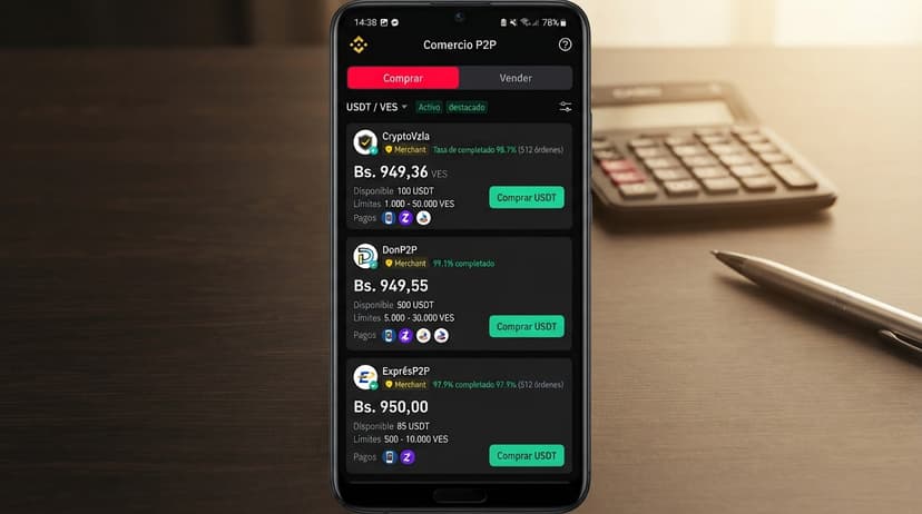 Order book P2P USDT/VES: verifica una oferta en 5 pasos antes de confirmar
