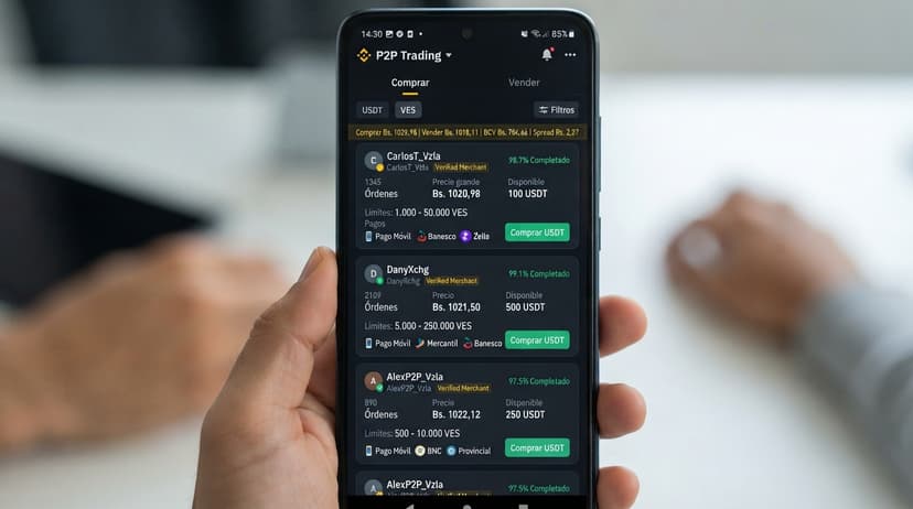 Order book USDT/VES: el spread del libro es 68 veces menor que el del radar