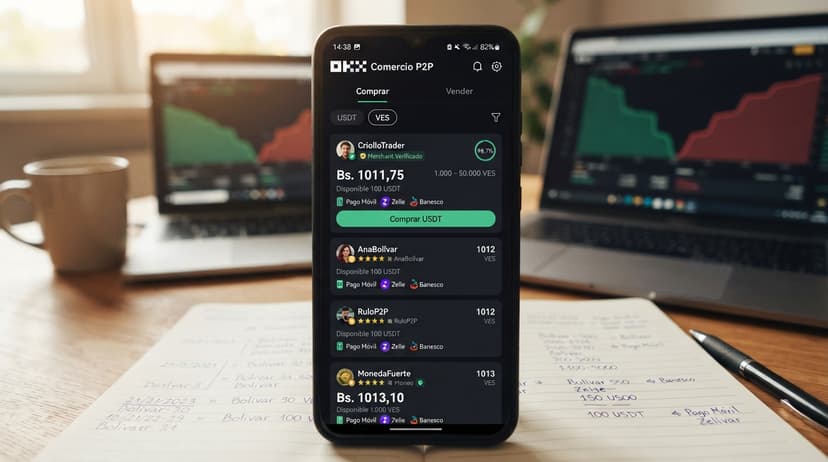 P2P USDT: liquidez, bancos y tasas en Binance, Bybit y MEXC el 7-O