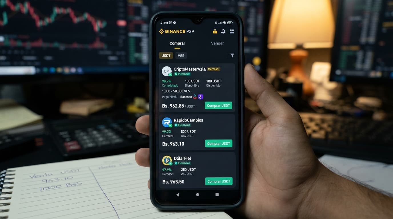 P2P venezolano: el ask de Bs. 914,85 no es el precio que la gente opera