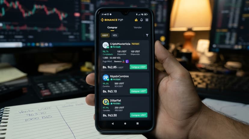 P2P venezolano: el ask de Bs. 914,85 no es el precio que la gente opera