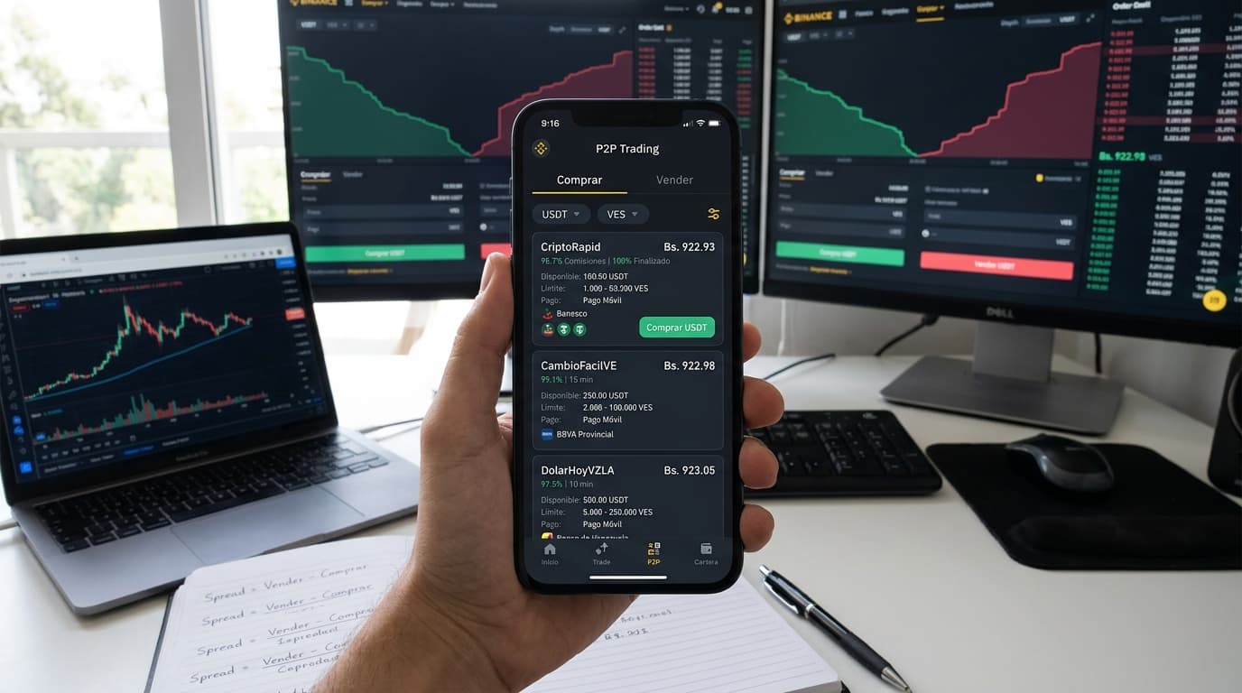 Paso a paso: Cómo cambiar USDT a VES minimizando el spread bancario P2P