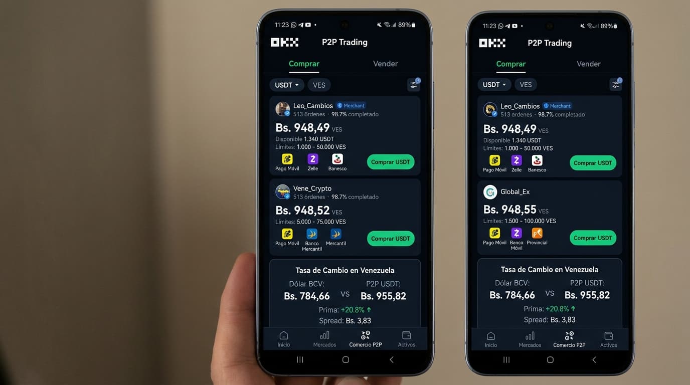 Prima cambiaria del 20,8%: análisis del diferencial entre el BCV y el P2P USDT