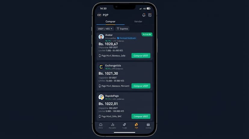 Prima del 17,09% y spread de 2,98%: radiografía del P2P de USDT en Venezuela