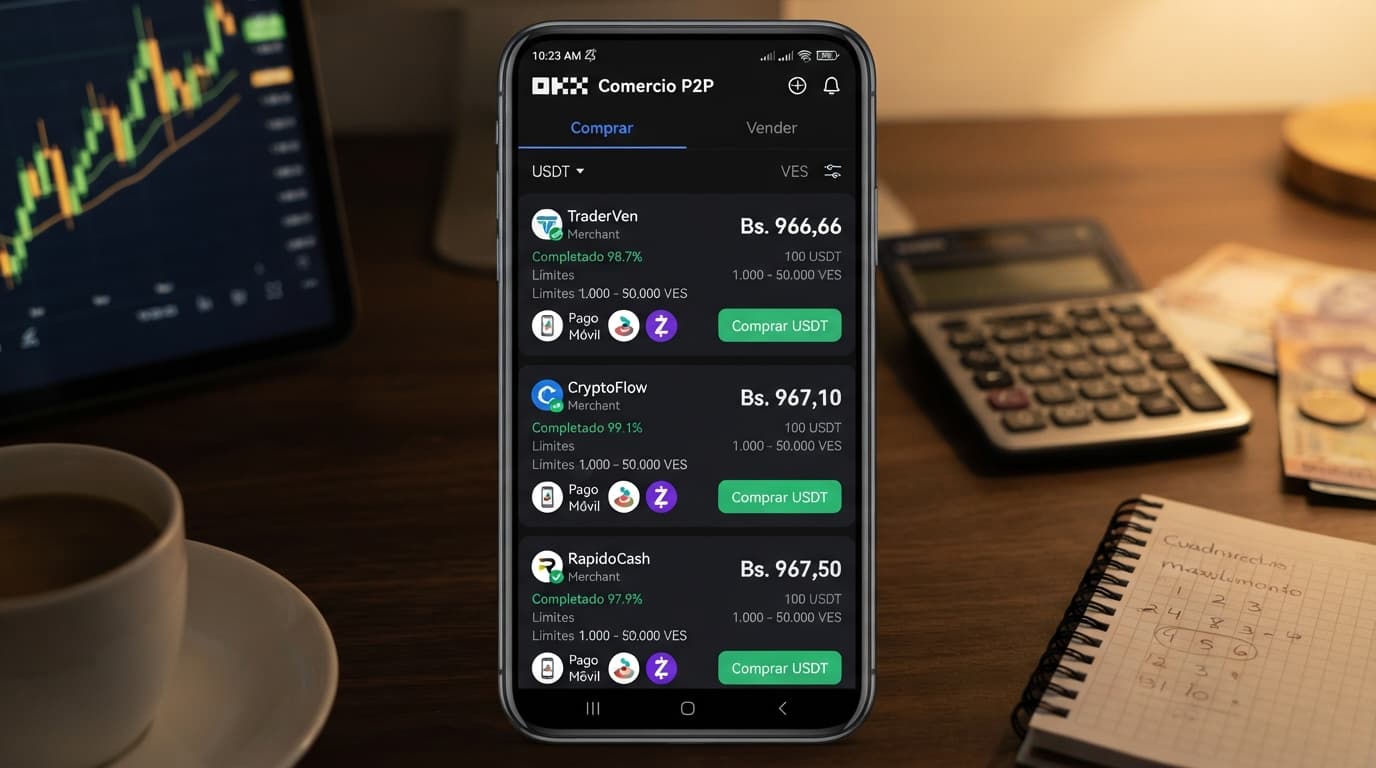 Prima del USDT P2P frente al BCV: 12,94% y cómo se reparte el spread de 2,39%