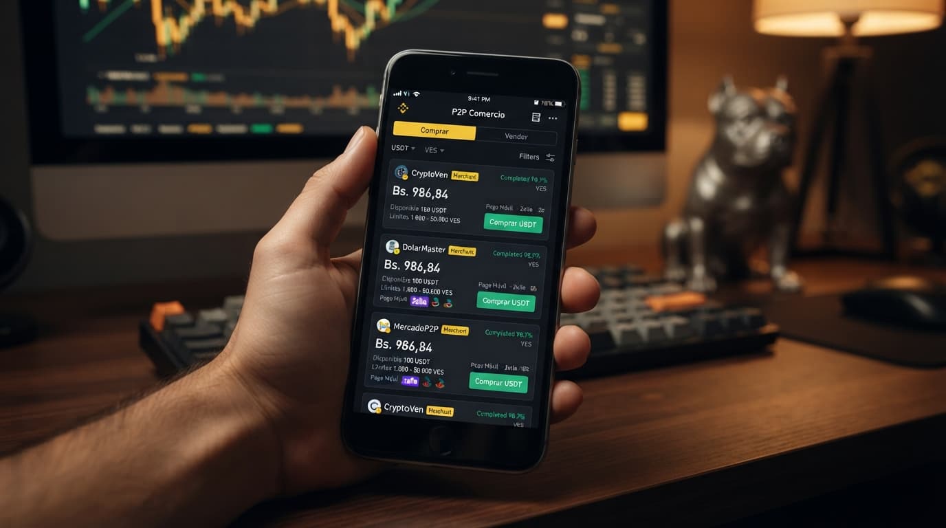 Prima del USDT P2P frente al BCV: 13,25% y semáforo en amarillo