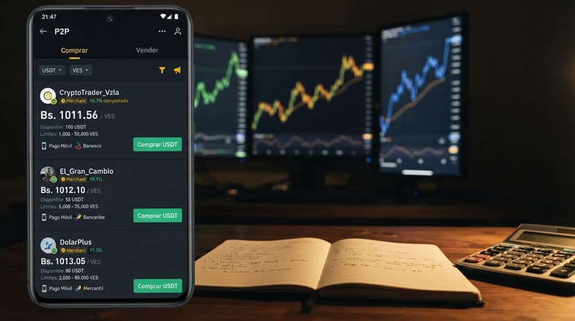 Prima USDT P2P 16,08%: anatomía de las tres tasas que conviven en Venezuela