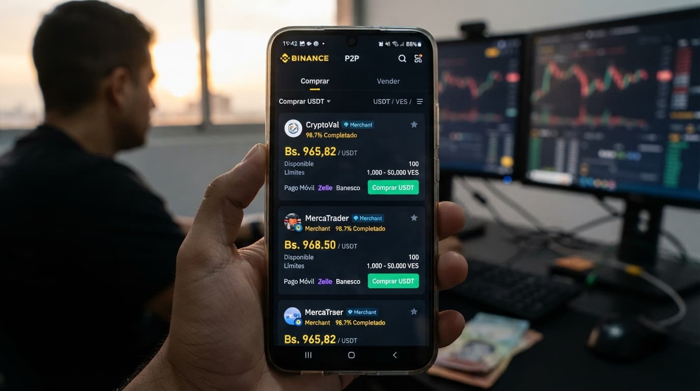 Radar P2P: 3,32% vs 0,14%: cómo leer la profundidad real del mercado USDT/VES