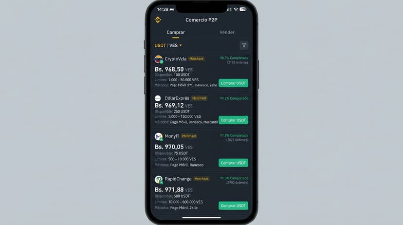 Radiografía del P2P de USDT: spread de 3,44% y prima de 13,67%