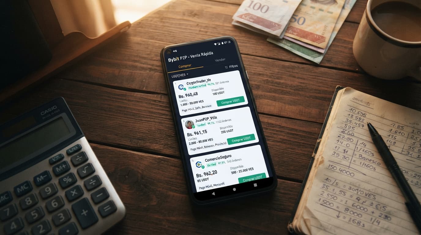 Semáforo P2P en amarillo: spread de 3,19 % en USDT/VES y qué verificar