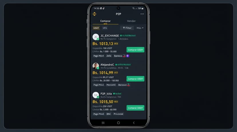 Spread de referencia vs. spread ejecutable: leer el order book P2P del USDT