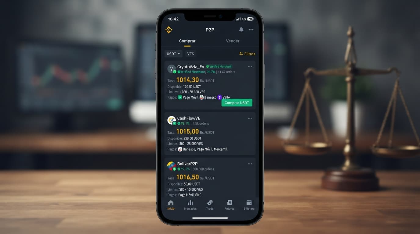 Spread del radar 8,48% vs spread ejecutable 0,53% en USDT P2P