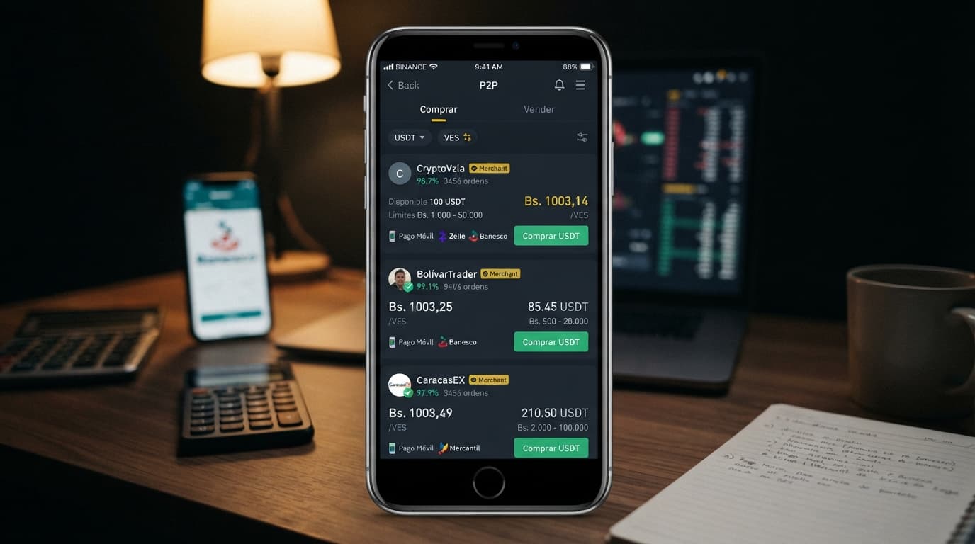 Spread del USDT P2P sube a 3,29%: prima BCV en 15,12% y semáforo amarillo