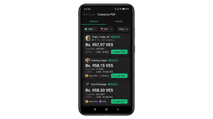 Spread P2P USDT/VES supera 2.9%: precaución en Venezuela