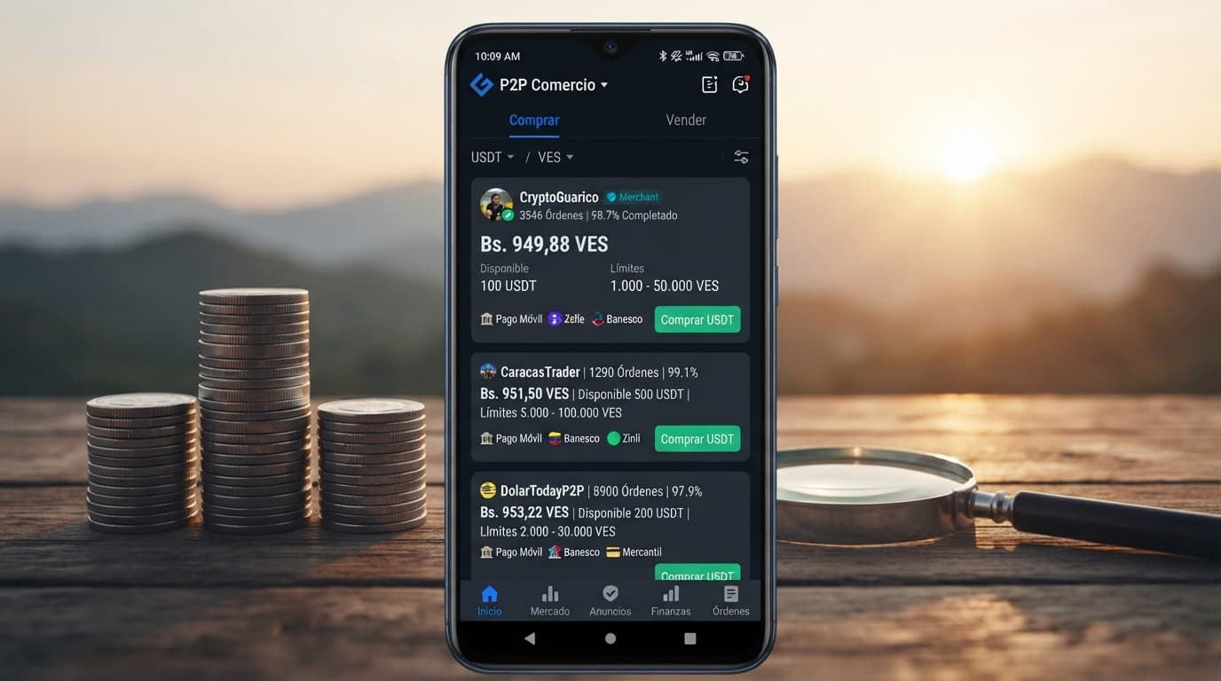Spread, prima y profundidad: cómo leer el P2P de USDT en Venezuela