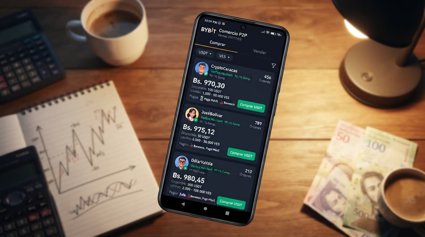 Spread, prima y profundidad en el P2P: guía para leer el USDT/VES