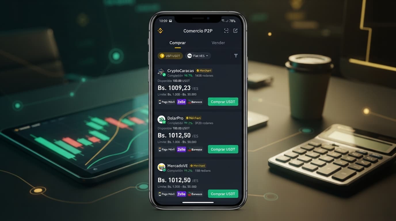 Spread y prima en el comercio P2P de USDT/VES: cálculo y lectura real