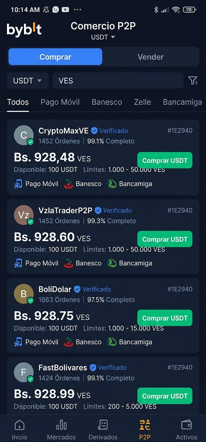 Tutorial P2P: Cómo Filtrar Spreads por Banco y Evitar Sobreprecios