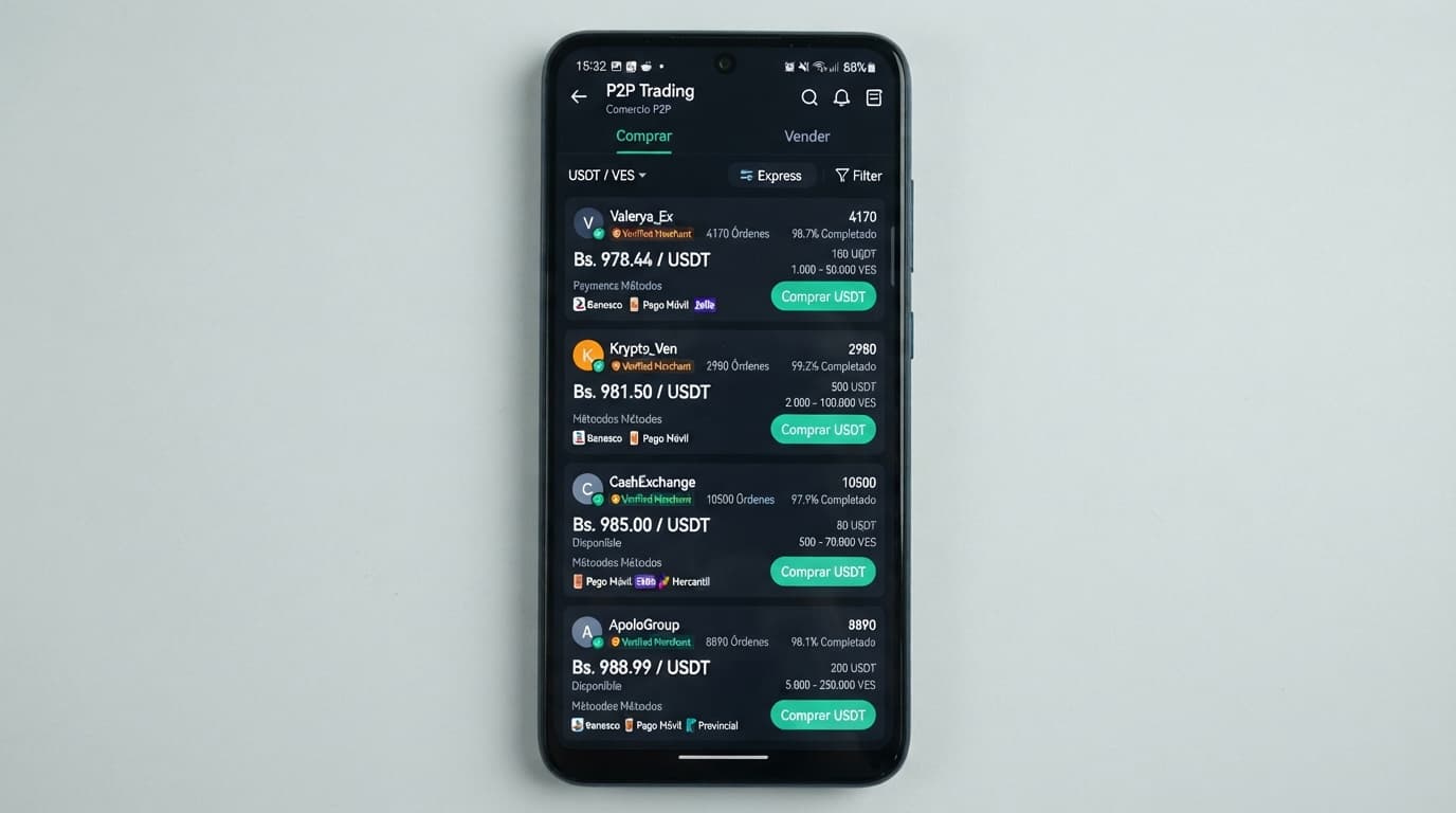 USDT en Venezuela: Guía práctica para operar en el P2P con datos en vivo