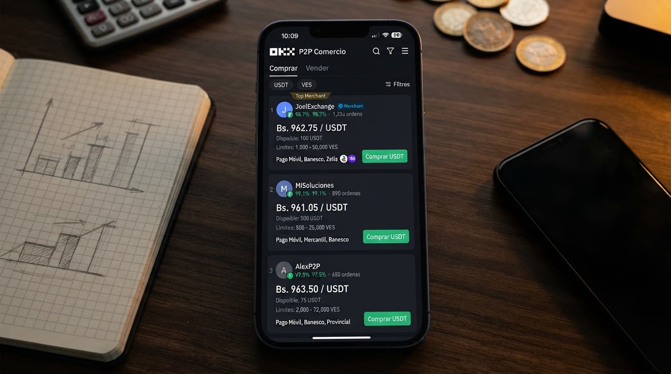 USDT P2P: cómo se forma el precio, el spread y la prima frente al BCV