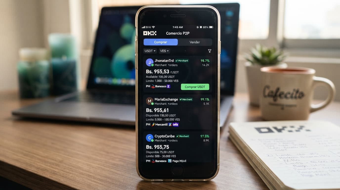 USDT P2P: el mejor ask está en Bs. 955,00 y el radar marca 968,18
