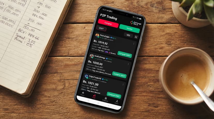USDT P2P: el spread agregado marca 3,55% y el libro real opera en 0,1%