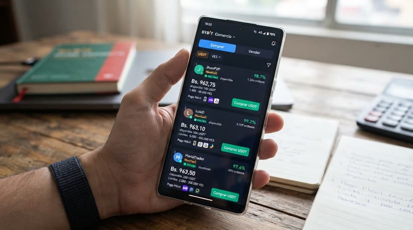 USDT P2P en 972,76 Bs vs order book en 961,19 Bs: la brecha