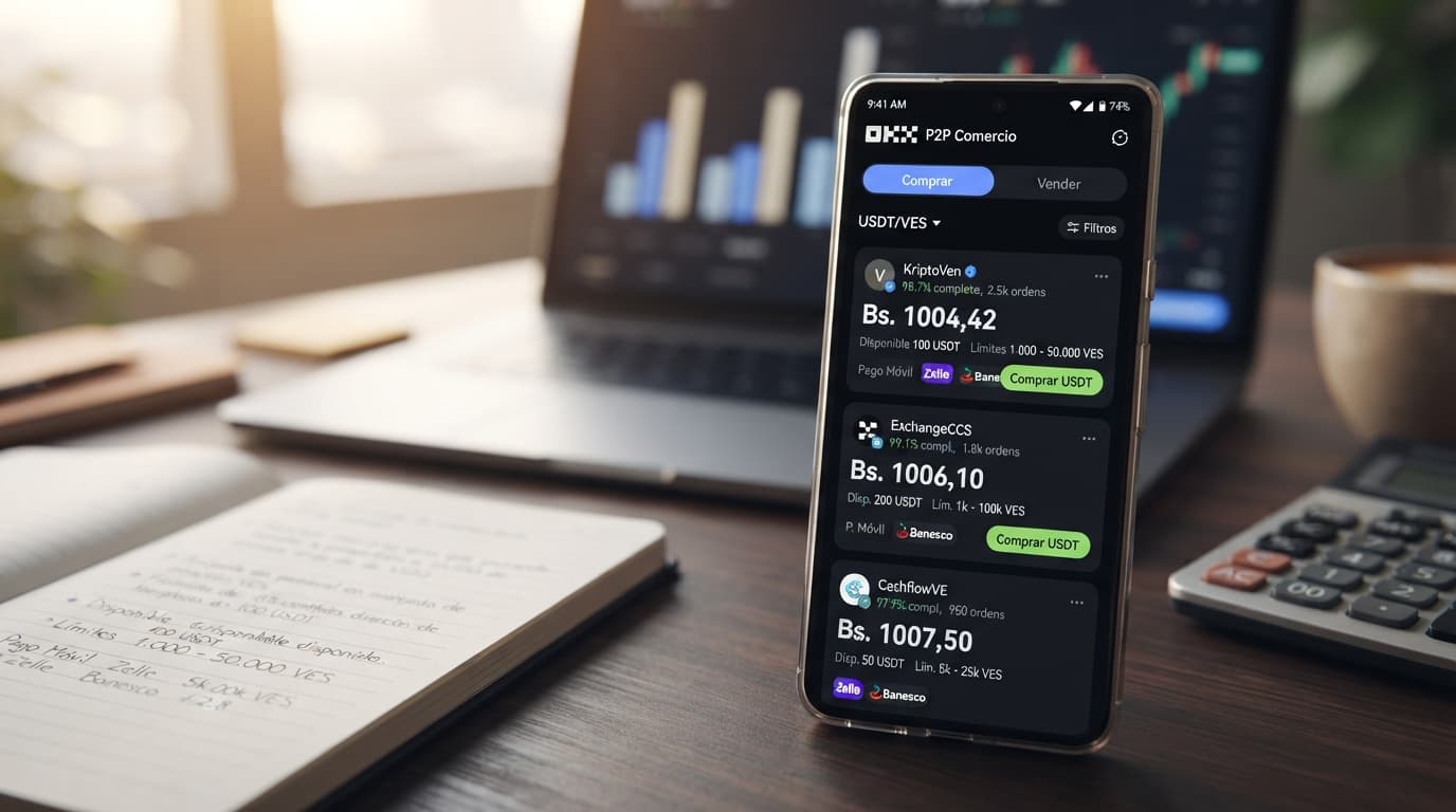 USDT P2P en Venezuela: banco, spread y profundidad en 5 pasos