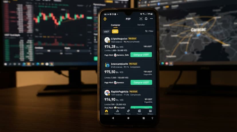 USDT P2P en Venezuela: prima de 15,16% y order book con 0,25% real