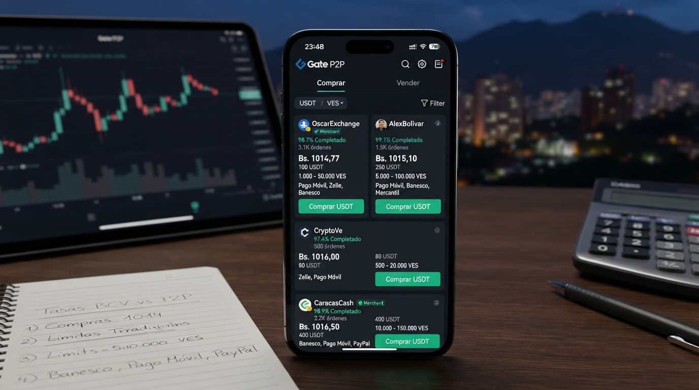 USDT P2P hoy 17-OCT: prima de 16,69% vs BCV y spread de 6,55%