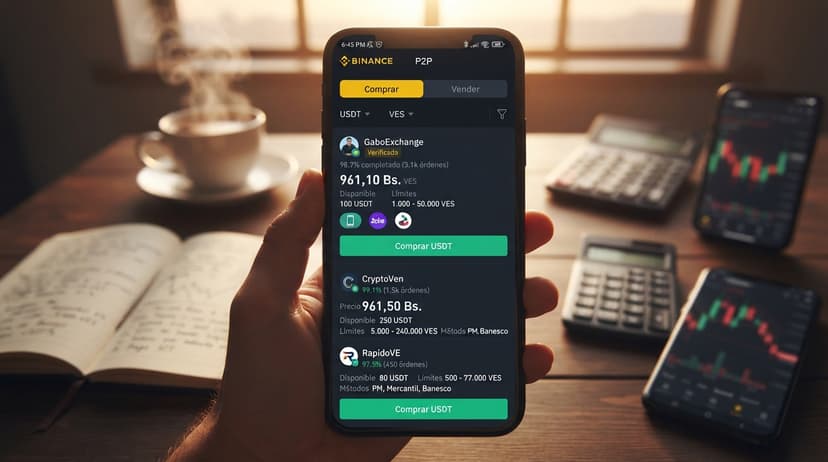 USDT P2P: prima cae a 14,33% y el radar marca 3,43%