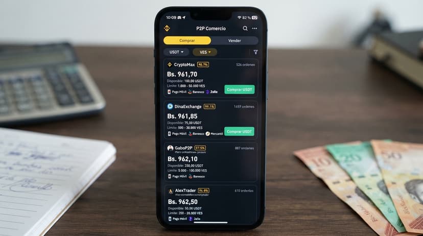 USDT P2P: prima de 14,29% sobre el BCV y 73,68% de desequilibrio comprador