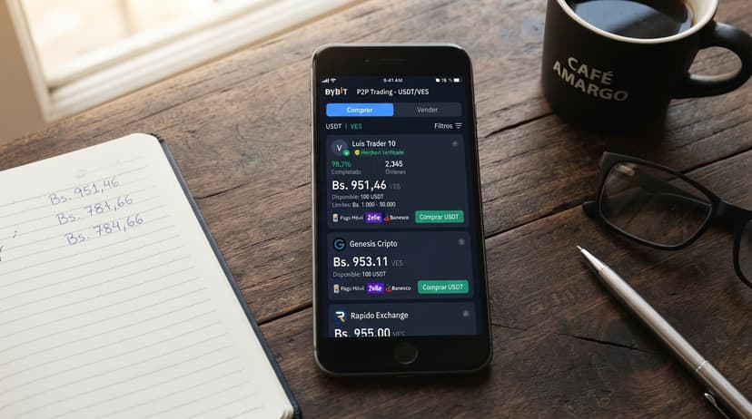 USDT P2P: spread de 5,35% este 18-S y los bancos que marcan la pauta