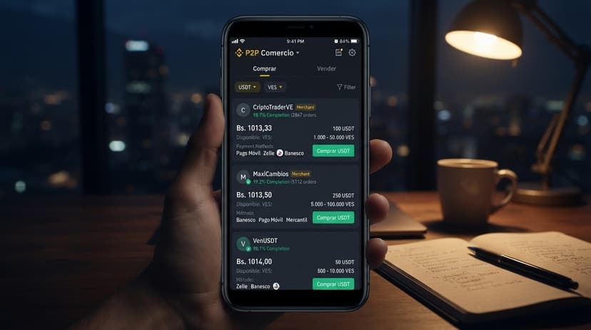 USDT P2P: spread de 6,63%, prima de 17,2% y order book con 0,24%