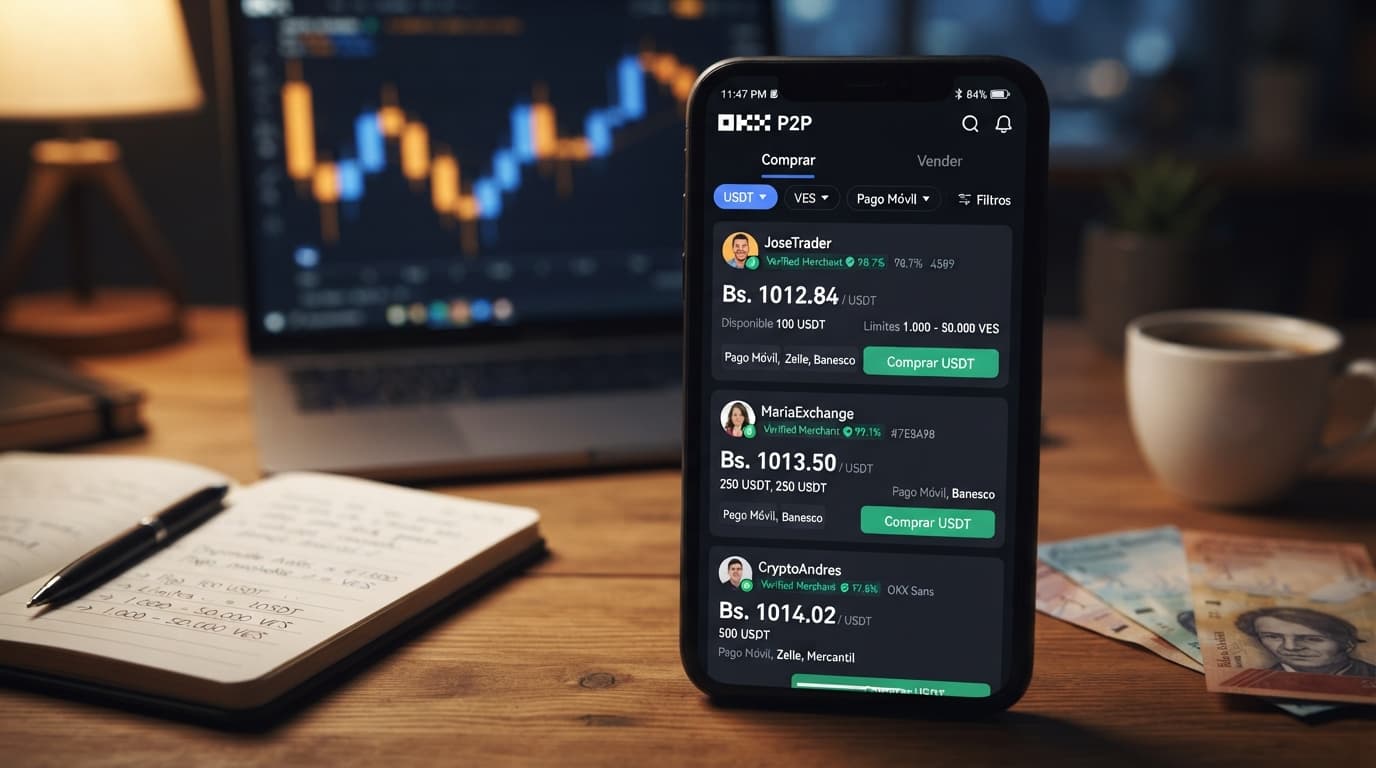 USDT P2P: spread de 9,11% en portada y 0,44% en el order book real