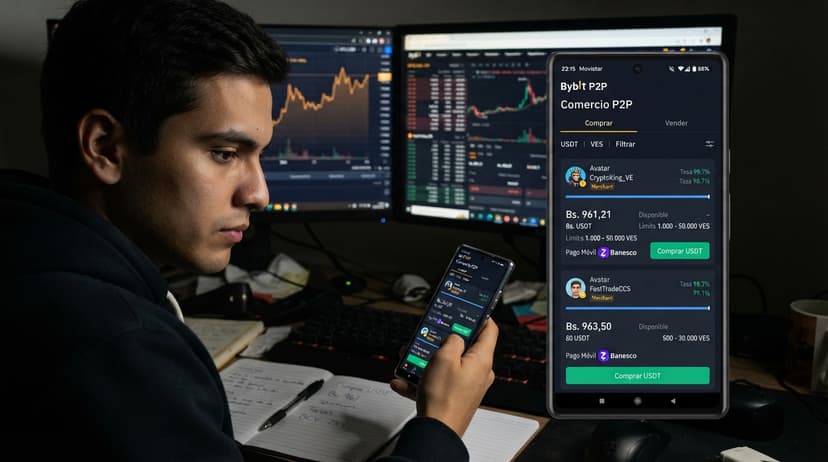 USDT/VES: 4,15% en la tasa titular y 0,27% en el libro real