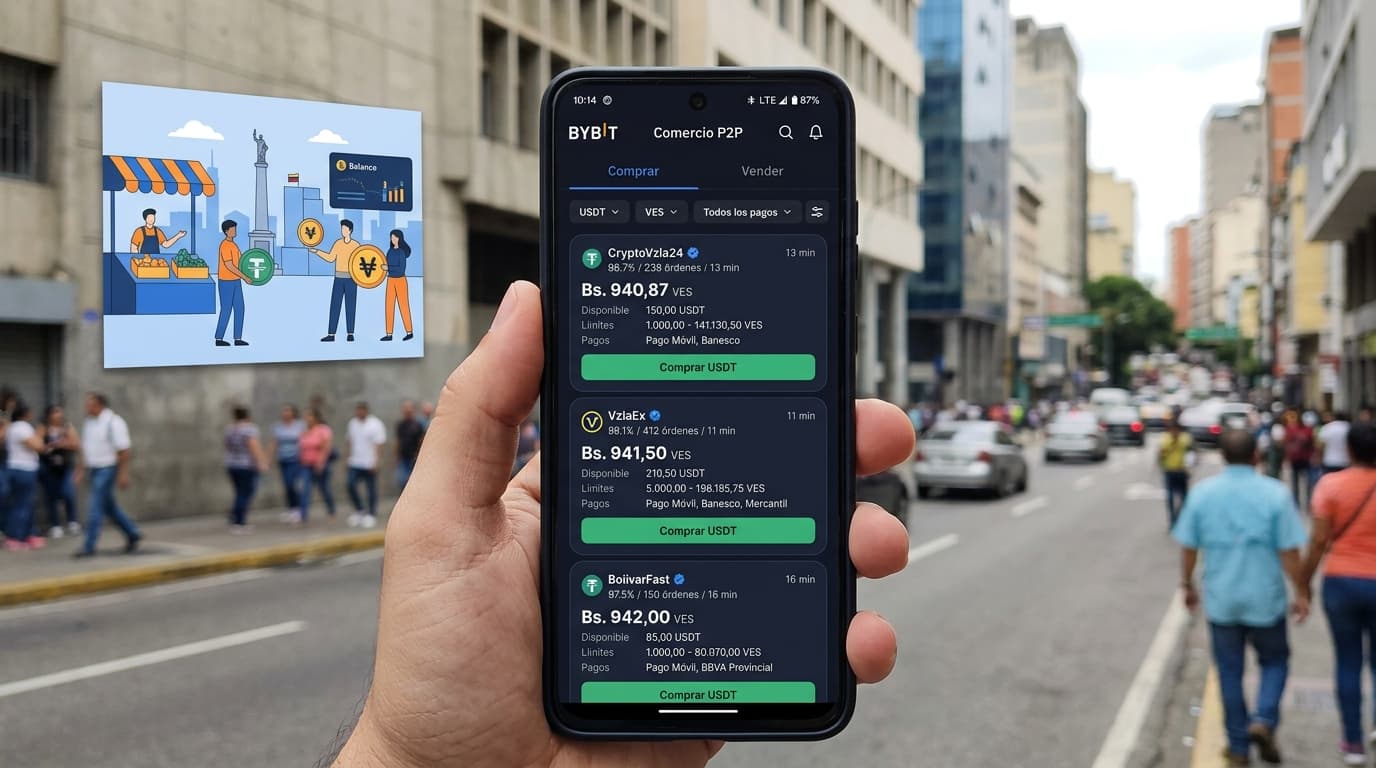 USDT/VES: 5,10% de diferencia entre Binance y OKX en Venezuela