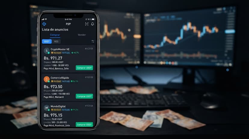 USDT/VES: libro P2P con spread de 0,03% y radar en 4,05%
