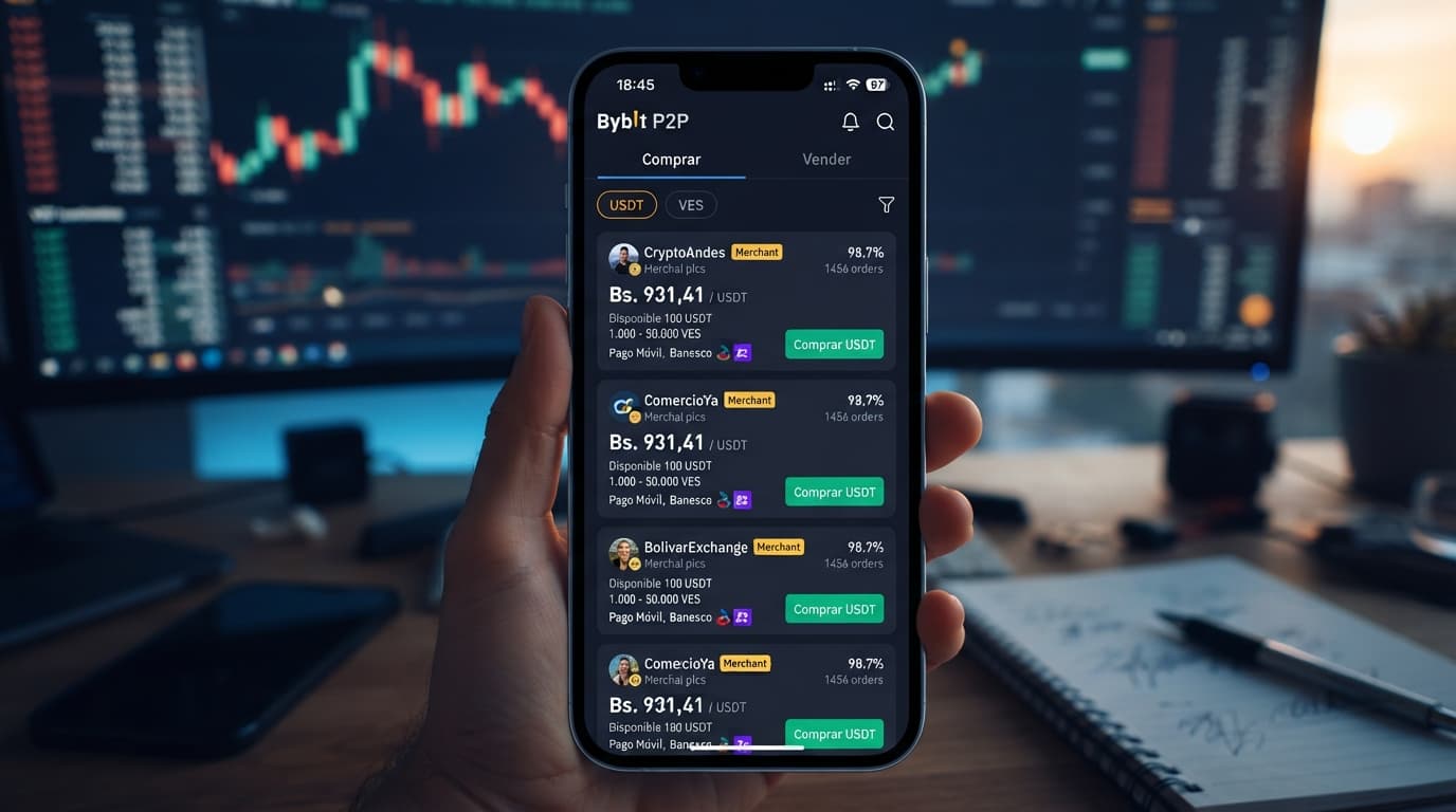 USDT/VES: prima baja a 14,44% y el spread del radar no coincide con el libro