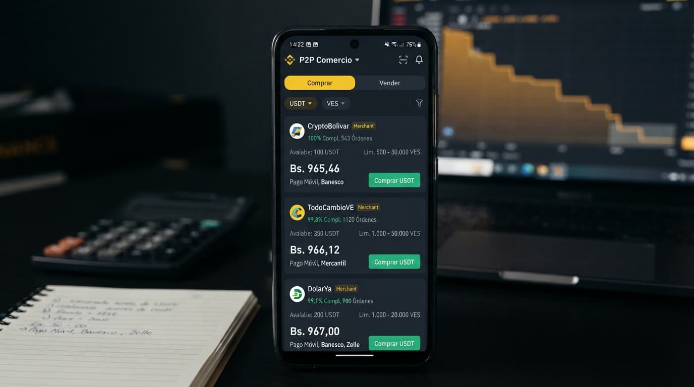 USDT/VES: prima de 17,6% vs spread real de 0,21% en el order book