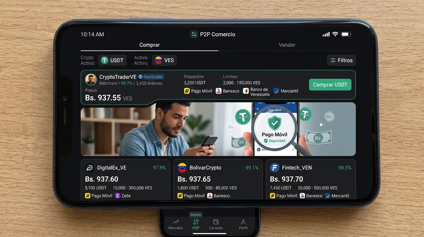 Verifica pagos P2P: protocolo anti-fraude para vendedores USDT