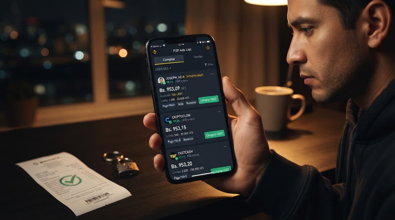 Verificación en 5 pasos antes de liberar una orden P2P en Venezuela