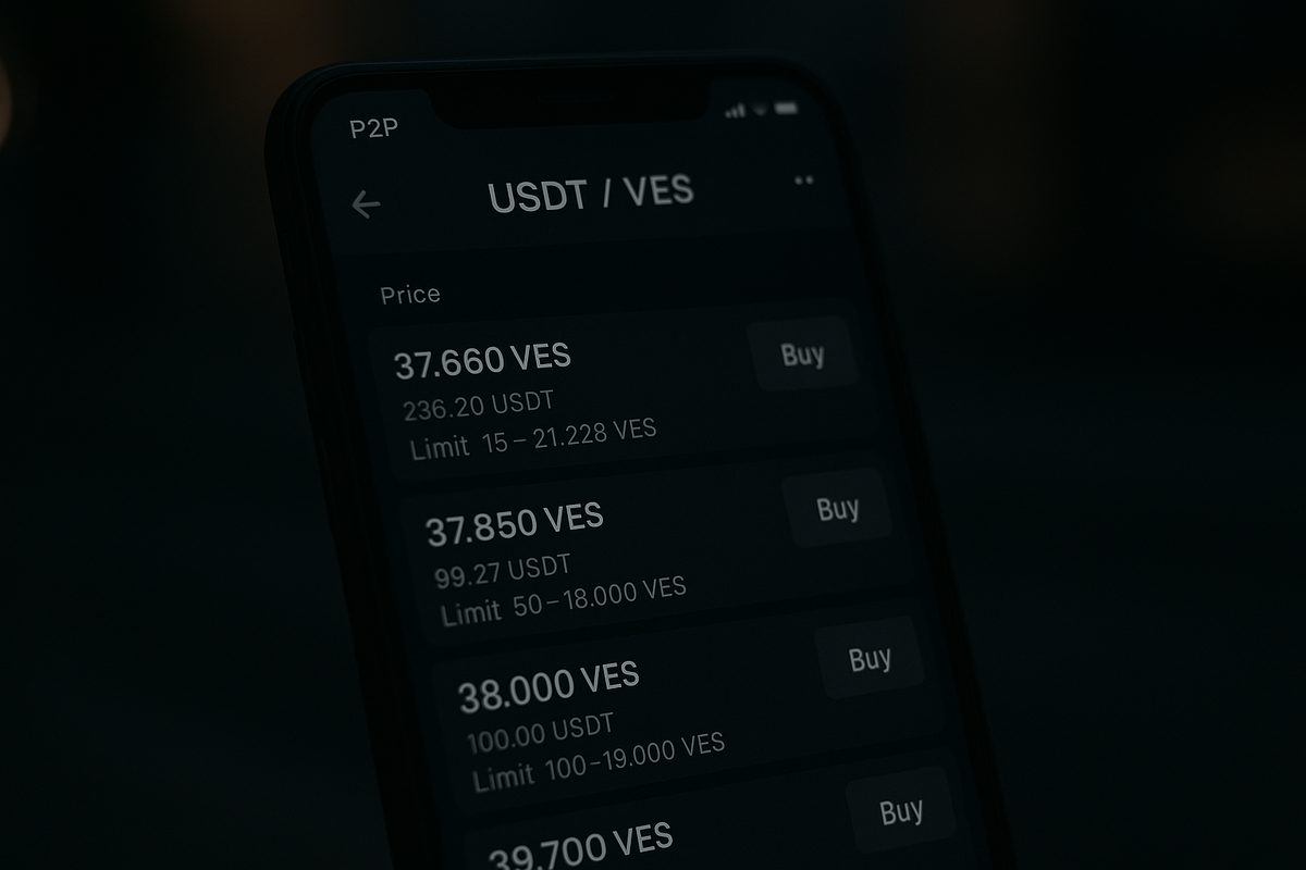 Cierre de mesa USDT VES
