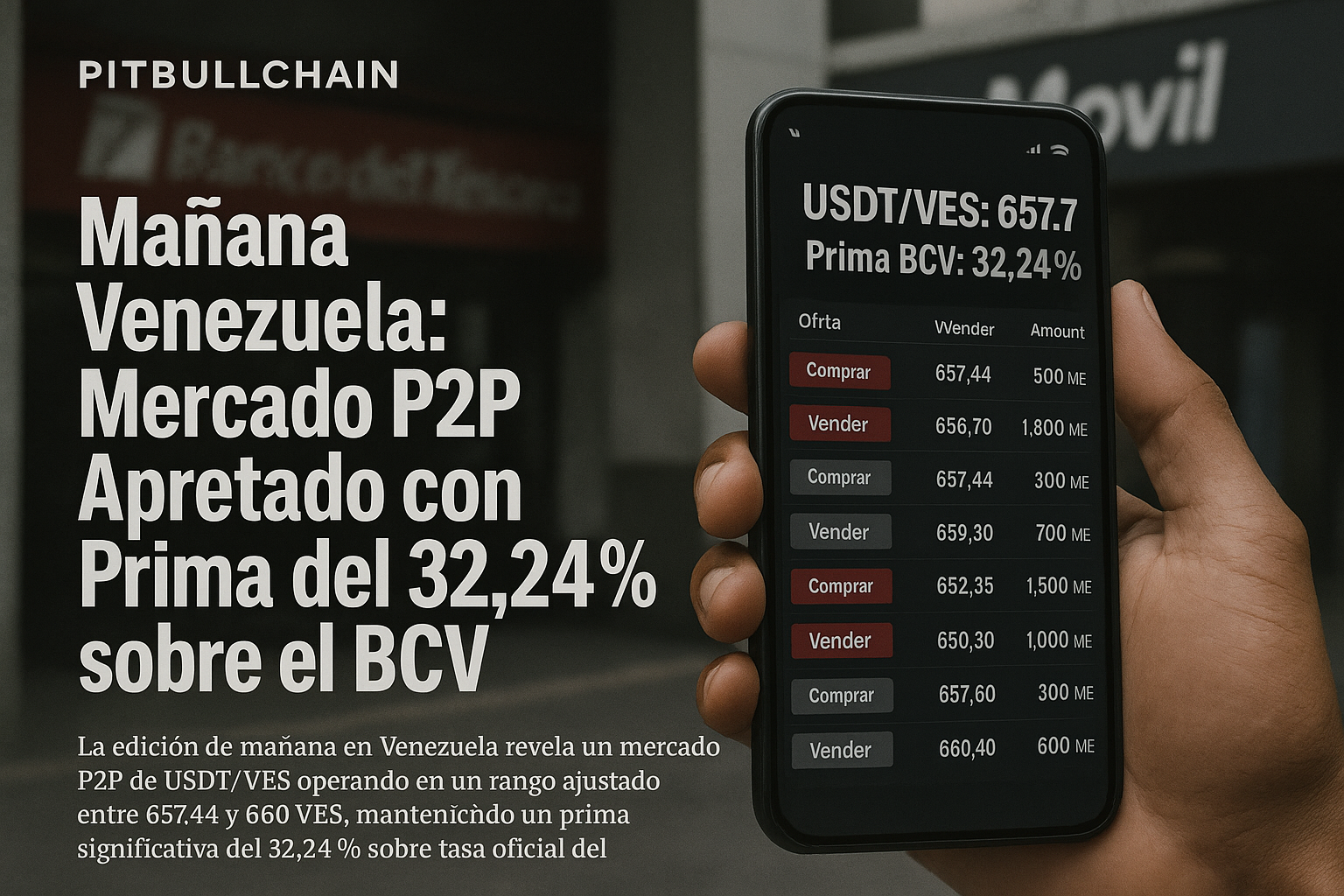 El pulso del P2P: Mercado USDT/VES bajo la lupa operativa de PitbullChain.