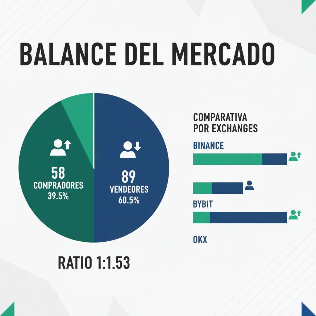 Balance del Mercado P2P: 58 Compradores vs 89 Vendedores