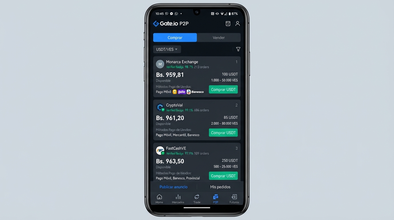 Binance, Bybit y MEXC: spread y liquidez del P2P en Venezuela