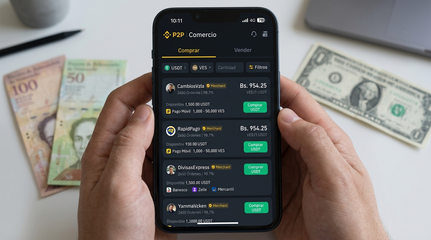 Calcula el spread real y elige el mejor banco para operar USDT P2P en Venezuela