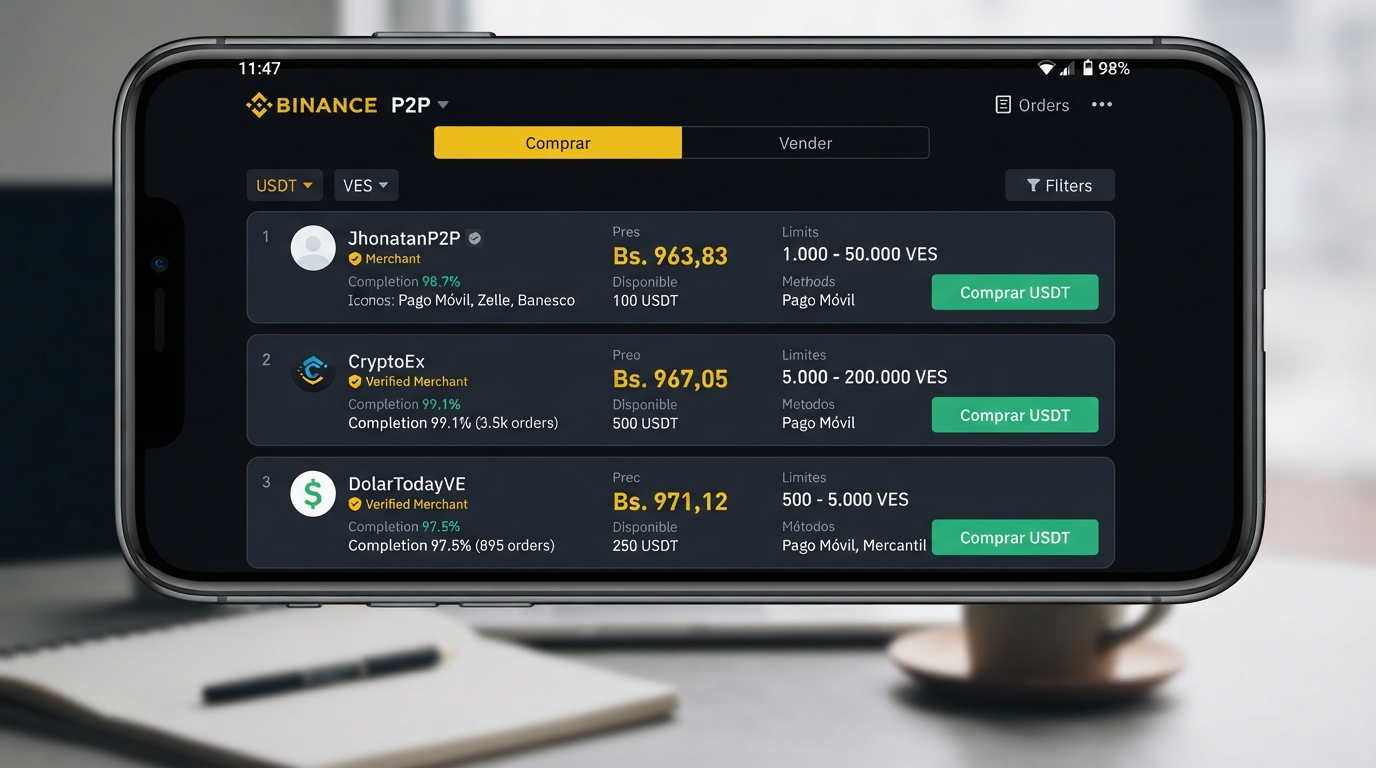 Cómo auditar el order book P2P de USDT/VES en 5 pasos antes de pagar