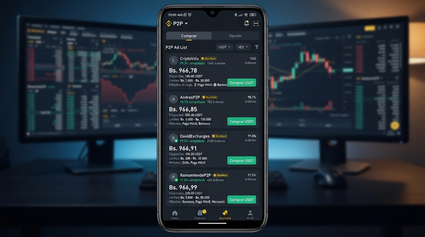 Comparativa P2P en Venezuela: Spread y liquidez en Binance, Bybit y MEXC